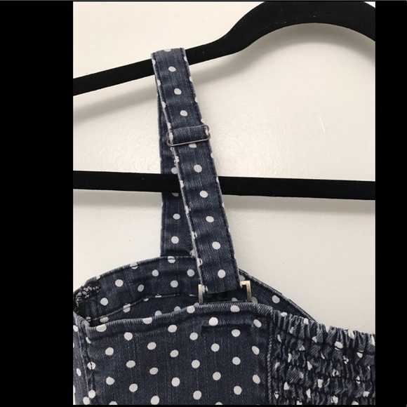 Forever 21 denim polka for crop top size xs - Picture 3 of 3